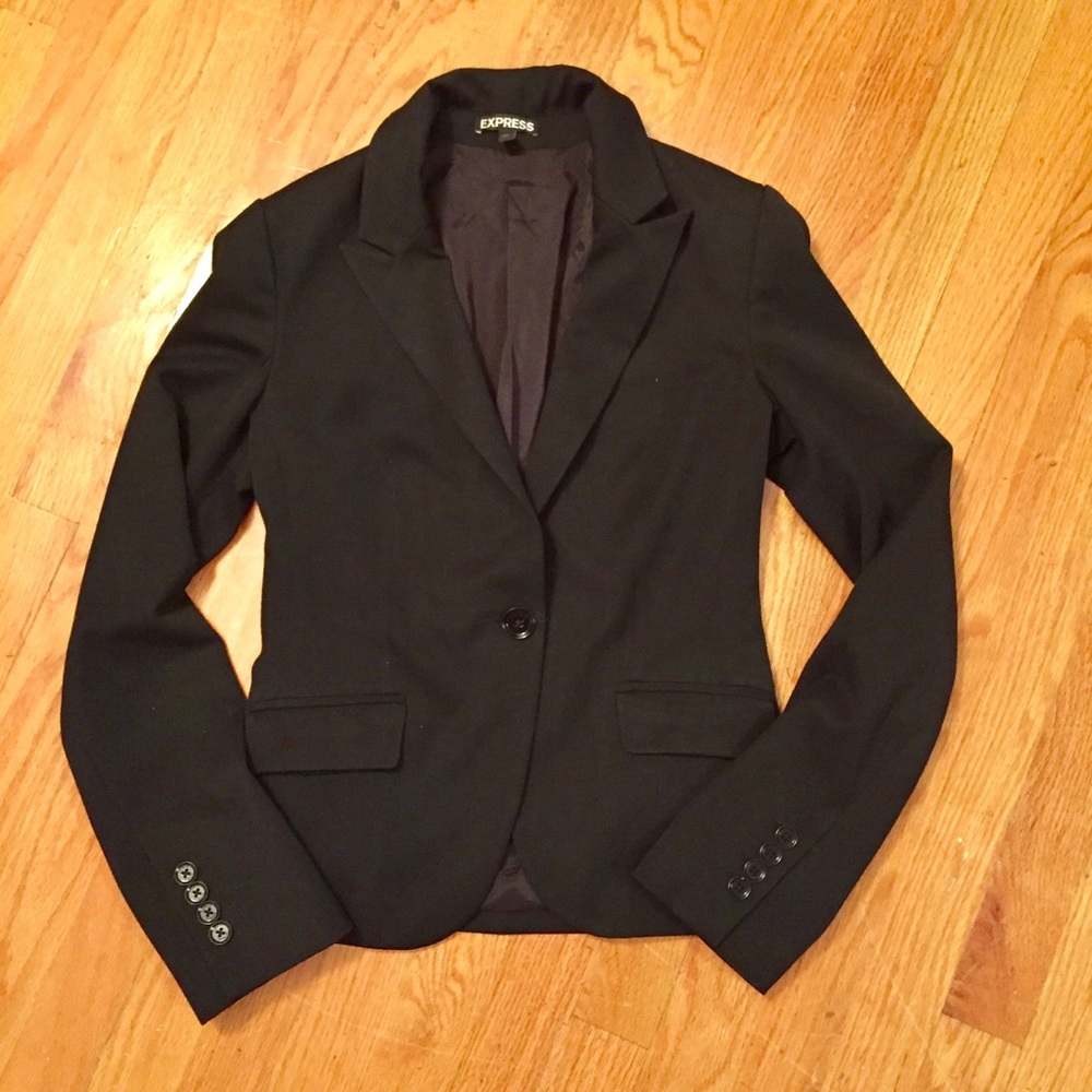 Express Black Blazer w/one button Size 2